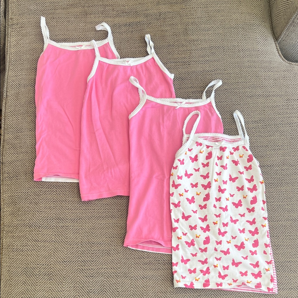 Feathers brand girls size 8 undershirt bundle Pink and White Striped, tagless